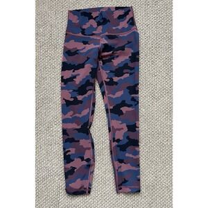 Lululemon Wunder Under High Rise Leggings Color: Camo Smoke Red Night Sea Size 6